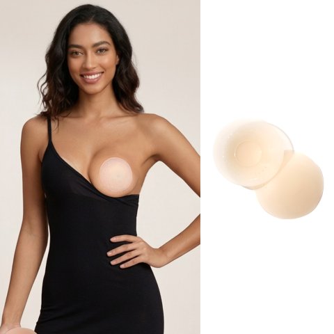 ubras 镭射打孔透气硅胶乳贴 (单个装）
