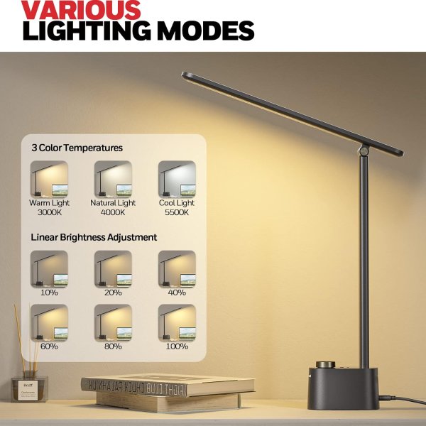 HWT-H01 LED Desk Lamp Black