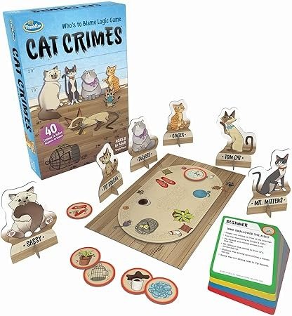  Cat Crimes Logic Board Game Age 8+