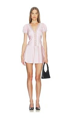 LOBA Mariana Mini Dress Barely Pink