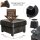 GLAXYFUR Folding Storage Bench PU Leather Black 23.6in