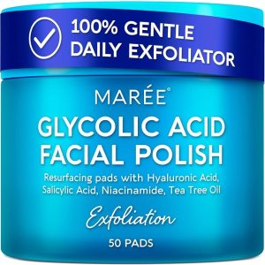 NOUVMAREEMAREE Glycolic Acid Exfoliating Pads 50 Count