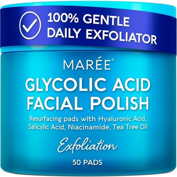 MAREE Glycolic Acid Exfoliating Pads 50 Count