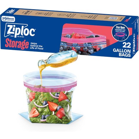 Ziploc Gallon Food Storage Bags 22 Count