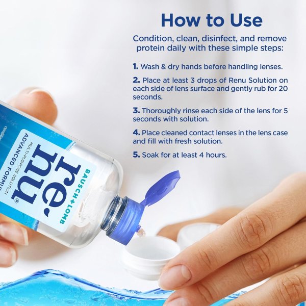 Contact Lens Solution 16oz 2-Pack + 2oz Travel Size