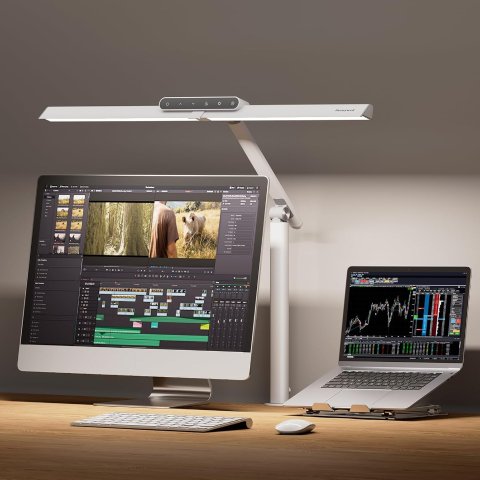 HJ1 LED Eye-Caring Clip Lamp 1200LM White