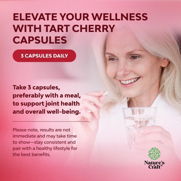 Natures Craft Tart Cherry Extract Capsules 240 Count