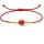 24K Solid Gold Bracelets for Women, Real Pure Gold Adjustable Friendship Gold Bead Agate Bead Bracelet Red Black Braided Bracelet for Women Men Mom Girlfriend