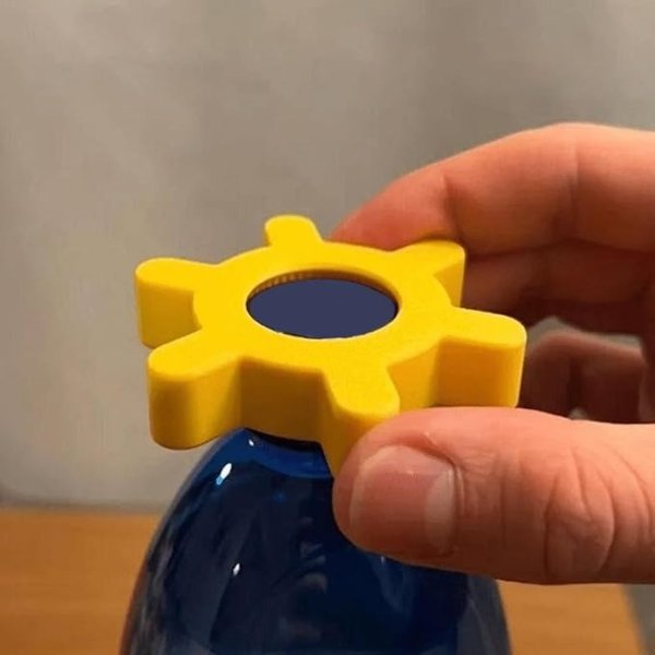 Rotary Bottle Opener Plastic Yellow