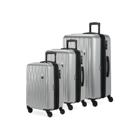 7272 Silver Hardside Luggage 3-Piece Set