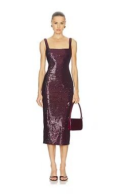 Veda Midi Dress Oxblood