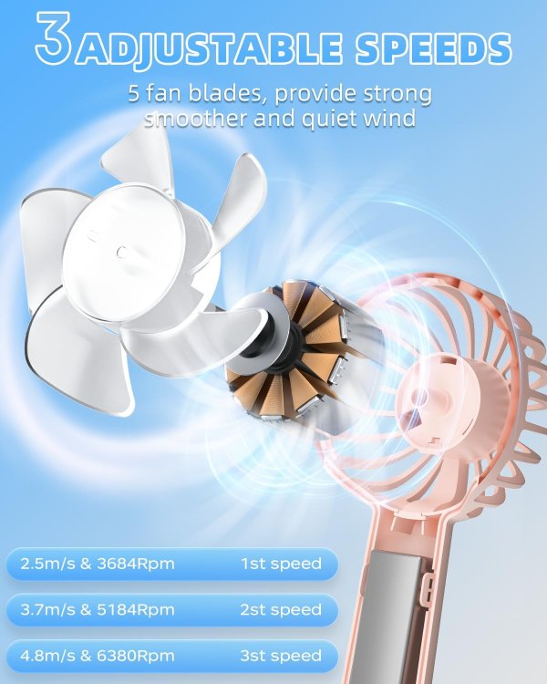 KIDEE 便携迷你手持风扇 1800mAh USB充电