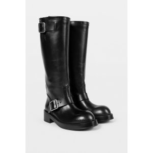 Ann Demeulemeester Arwa 高筒牛皮靴 黑色