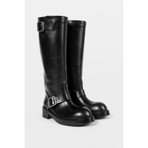 Arwa Engineer High Boots Black Leather