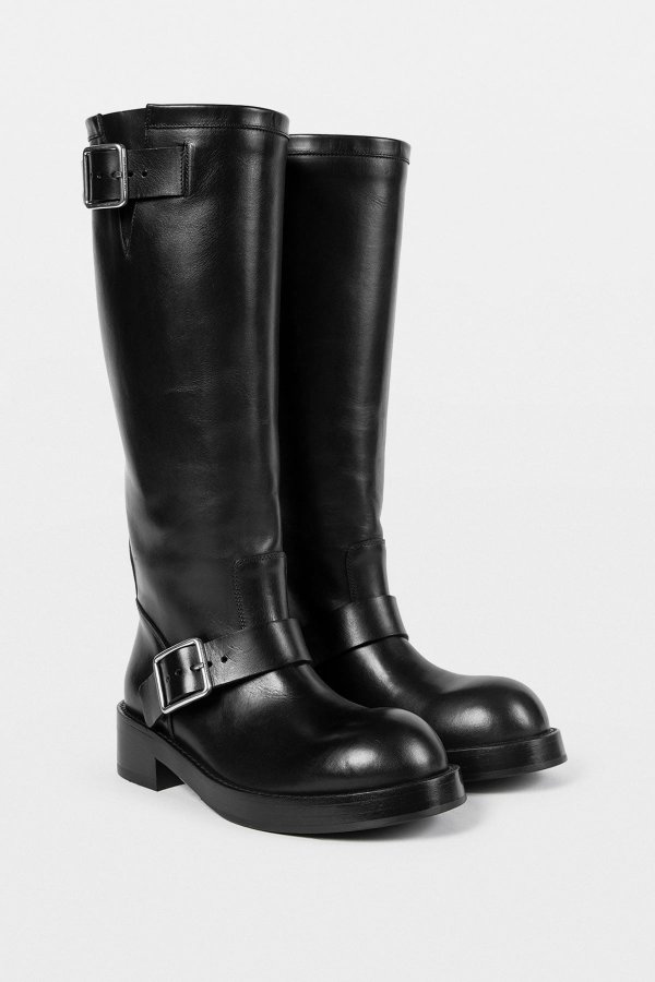 Arwa Engineer High Boots Black Leather