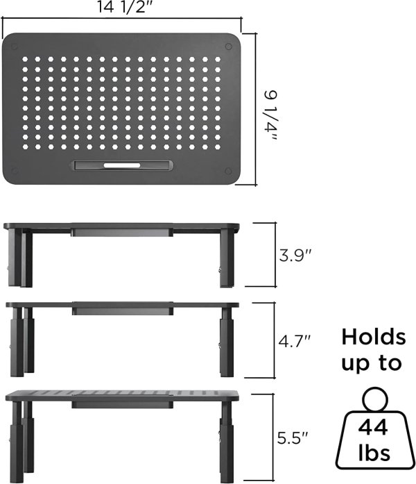 EVOOMI Simple Anti-Skid Steel Monitor Stand