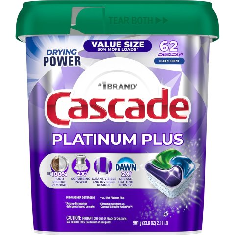 Platinum Plus Dishwasher Pods 62 Count
