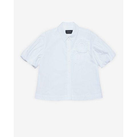 Simone Rocha 女士短款泡泡袖衬衫 白色
