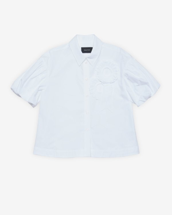 Simone Rocha 女士短款泡泡袖衬衫 白色
