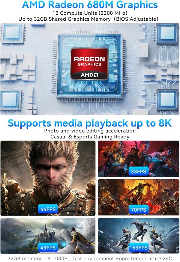 GMKtec K16 迷你主机 Ryzen 7 32GB 512GB