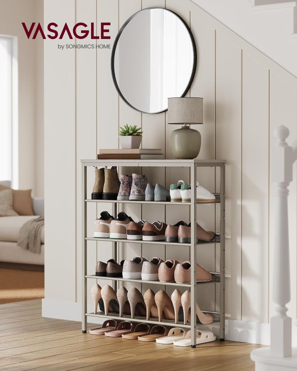 Shoe Rack ULBS038L01 5-Tier Cappuccino Beige