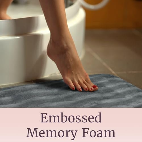 Bedford Memory Foam Bath Mat Platinum 2 Piece