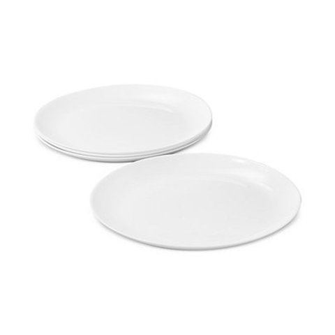 Opal Glass Dinner Plates Set of 4