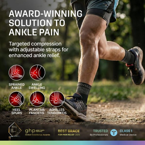 Modvel Foot Ankle Brace Socks Adjustable Support Strap