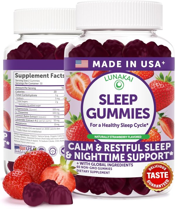 Lunakai Melatonin Sleep Gummies 10mg 60ct