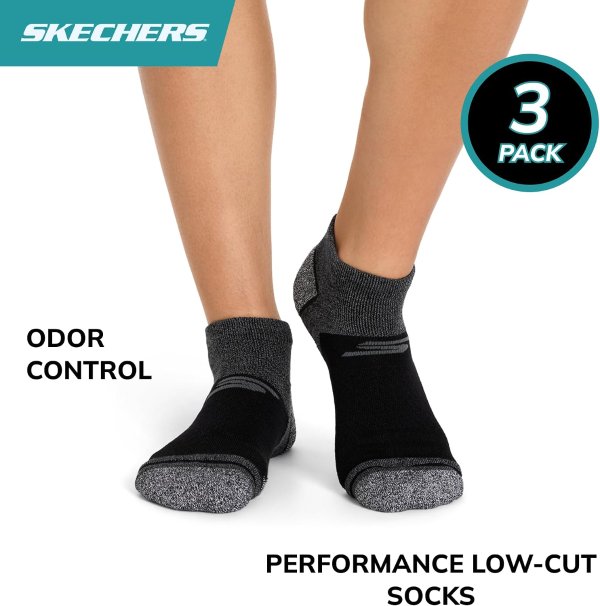 Skechers 女士高尔夫短袜 3双