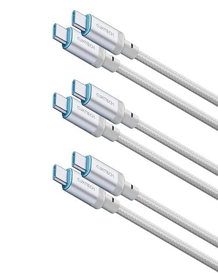 CUKTECH USB-C Cable 240W Braided 3-Pack