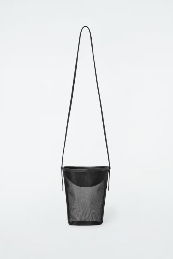 MINI BUCKET BAG MESH Black