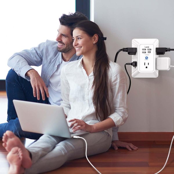 Lvetek 多功能插座 5位 4 USB 白色