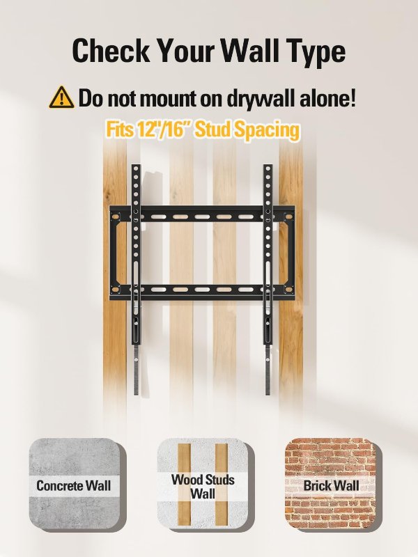 Mounting Dream MD2361-K Fixed TV Wall Mount 26-60 Inch VESA 400x400