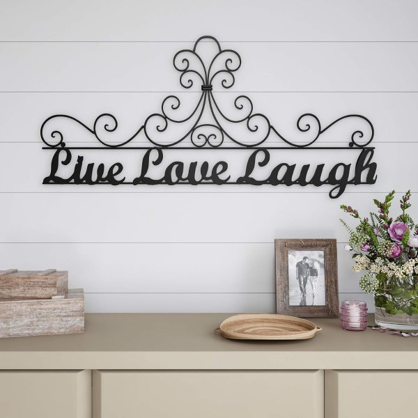 3D金属装饰挂件 Live Laugh Love