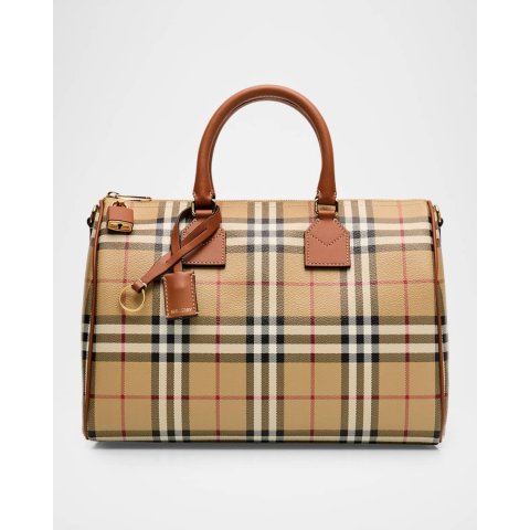 Coated Check Bowling Shoulder Bag Medium