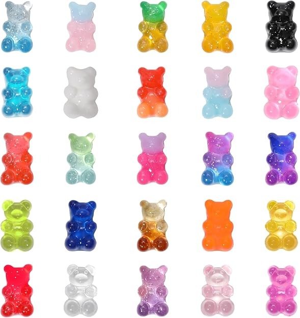 Cute Gummy Bear Shoe Charms 25 Pack
