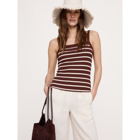 GapBanana Republic Ribbed Square-Neck Tank