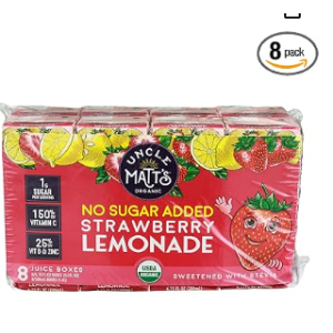 $5.49 Amazon.com Uncle Matts Strawberry Lemon Organic Juice Box 8Pk 54 FO