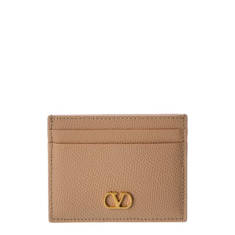 VLogo Signature Leather Card Holder