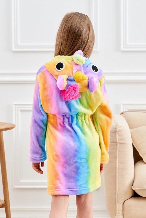 Doctor Unicorn Soft Hooded Unicorn Bathrobe