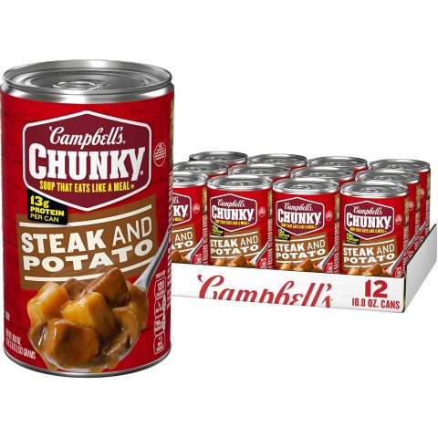 Campbell’s Chunky 牛排土豆汤 18.8盎司 12罐