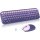 Meidosa 2.4GHz Retro Keyboard Mouse Combo Purple Gradient
