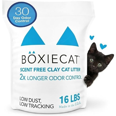 Boxie Clumping Clay Cat Litter Unscented 16 lb