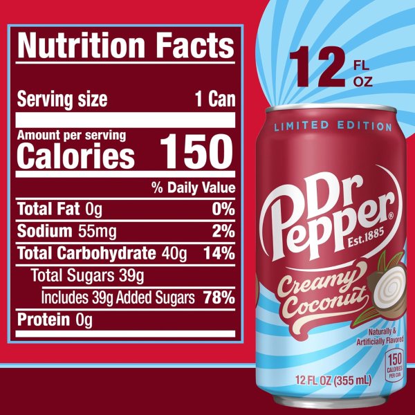 Dr Pepper 椰子味汽水 12罐装