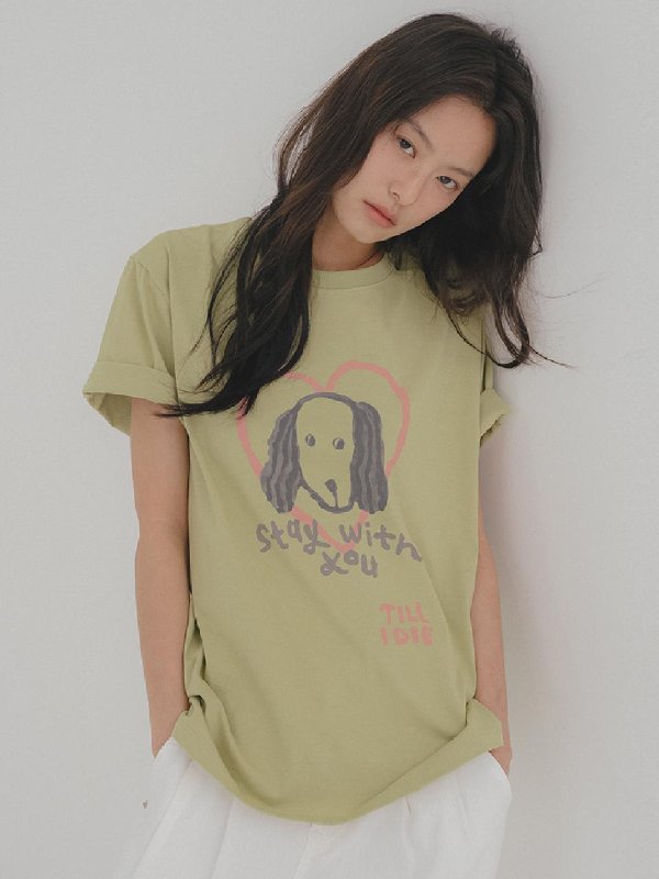 TILLIDIE TISU08TS42 Women's T-shirt Olive Green
