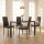 Gizoon Glass Dining Table Set 5-Piece PU Leather