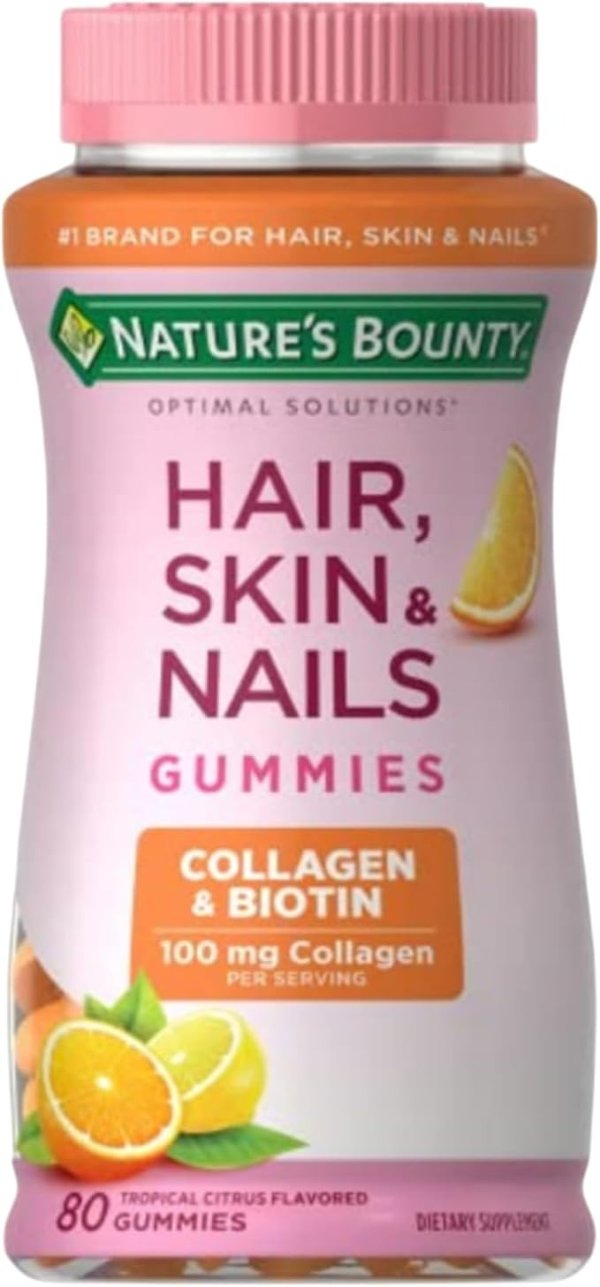 Hair Skin Nails 2500mcg Gummies 80 Count