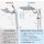 G-Promise All Metal Rain Shower Combo 16 Inch Chrome