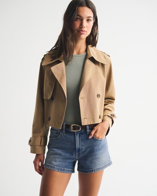 Abercrombie 90s 高腰牛仔短裤